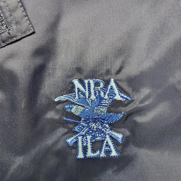 Navy NRA-ILA Pullover Windbreaker Jacket XL 100% Nylon w/ Hood 2nd Amendment Gun - Picture 2 of 7